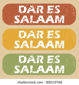 Dar Es Salaam on colored background