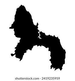 Dar es Salaam Region map, administrative division of Tanzania. Vector illustration.