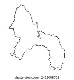 Dar es Salaam Region map, administrative division of Tanzania. Vector illustration.