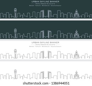 Dar Es Salaam Single Line Skyline Banner