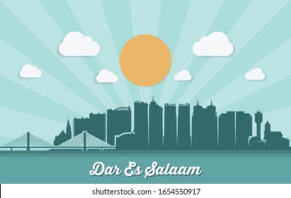 Dar es Salaam skyline - Tansania - Vektorillustration