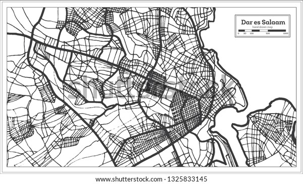 Dar Es Salaam Tanzania City Map Stock Vector Royalty Free