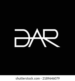 DAR initial based vector logo. Three letters logo. Logo for company, corporation, business, and product.