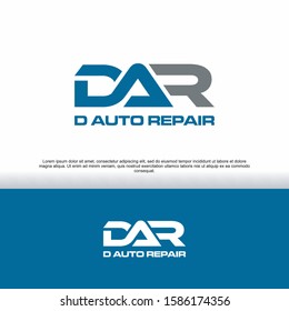 DAR initial logo for auto repair and automotive