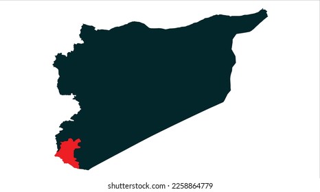 Dar Syria vector map illustration on white background