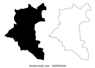 Daraa Governorate (Governorates of Syria, Syrian Arab Republic) map vector illustration, scribble sketch Dar'a map
