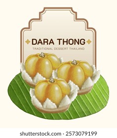 Darathong Dessert is Traditional Dessert frome Thailand