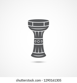 Darbuka flat icon on white background