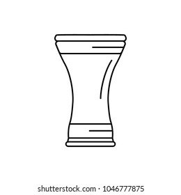 Darbuka icon. Outline darbuka vector icon for web design isolated on white background