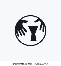 Darbuka logo icon isolated vector illustration