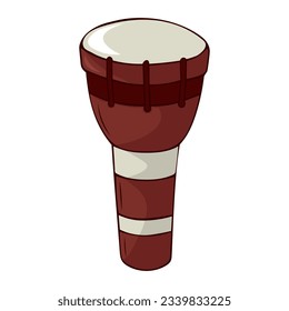 Darbuka percussion instrument of the Middle East vector illustration
