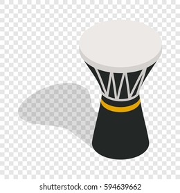 Darbuka, percussive musical instrument isometric icon 3d on a transparent background vector illustration