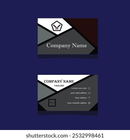 Dard red white and black modern professional business card design 