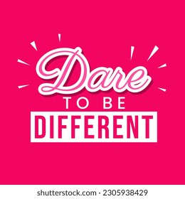 Dare to be different challenges winner business women banner template design vector