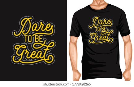 dare to be different lettering typography quotes . inspiration and motivational typography quotes for t-shirt and poster design illustration - vector


