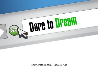 dare to dream web search concept illustration design graphic