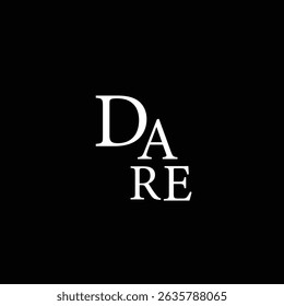 Diseño gráfico y de Vector del logotipo de tipografía DARE