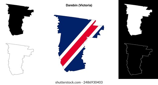 Darebin (Victoria) Outline-Kartenset