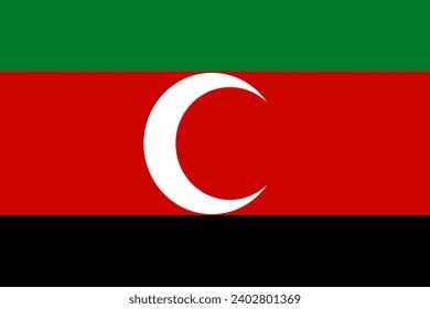 Darfur ethnic flag, Africa. 3D illustration