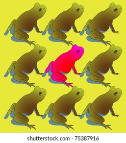 Daring frog stands out from the crowd