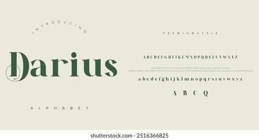 Darius Moderno minimalista fontes abstratas alfabeto com pontos. Fontes e números modernos mínimos. Tipo de letra, eletrônico, filme, digital, música, futuro, logotipo fonte criativa.