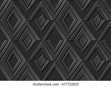 Dark 3D paper art 549 triangle check geometry rhomb
