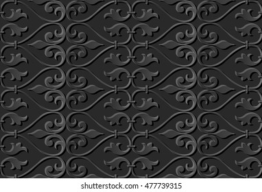Dark 3D paper art 593 spiral curve cross heart line
