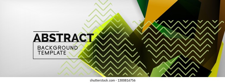 Dark 3d triangular low poly shapes abstract background, vector minimal geometric poster design