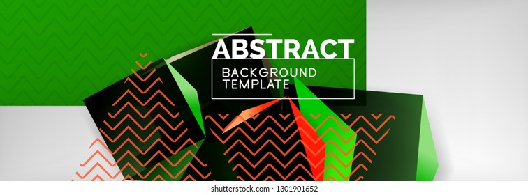 Dunkler, dreieckiger, Low-Poly-Formen, abstrakter Hintergrund, minimalistisches geometrisches Posterdesign