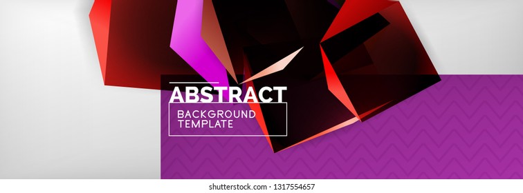 Dunkler, dreieckiger, Low-Poly-Formen, abstrakter Hintergrund, minimalistisches geometrisches Posterdesign