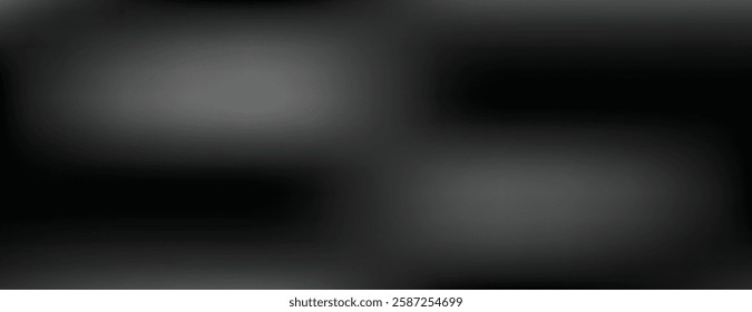 Dark abstract background, black and gray, with a smooth, blurred texture. Background creates a mysterious, moody background effect. Abstract blurred gradient background vector