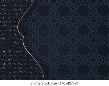 Dark abstract background with black overlap layers