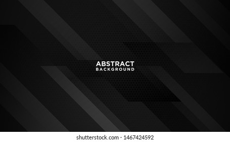 Dark abstract background with black overlap layers