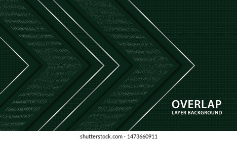 Dark abstract background with black overlap layers. Texture with silver glitters dots element decoration.