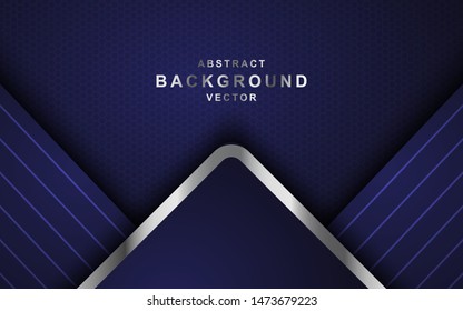 Dark abstract background with black overlap layers. Texture with silver glitters dots element decoration.