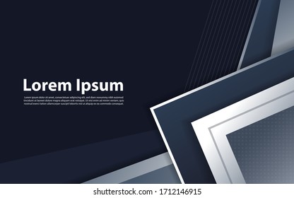 Dark abstract background with black overlap layers. 