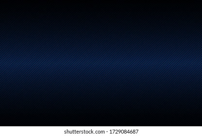 Dark abstract background with blue and black slanting lines. Striped pattern. Parallel lines and strips. Diagonal fiber. Vector illustration
