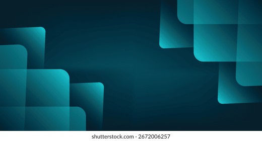 Fondo abstracto oscuro con el fondo azul oscuro verde turquesa con la forma abstracta, el concepto dinámico y del Anuncio del deporte