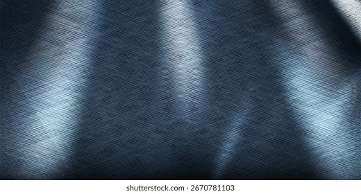Dark Abstract Background with Blue Light Beams and Texture