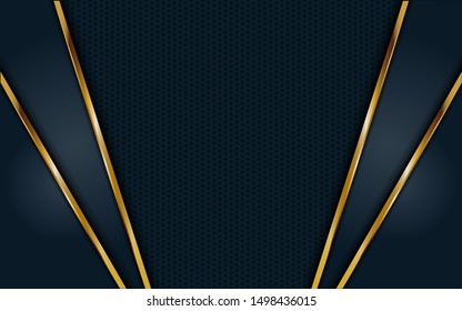 Dark abstract background with dark blue overlap layers