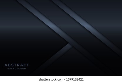 	
Dark abstract background with dark blue overlap layers. Texture with metallic effect element decoration. Luxury design concept