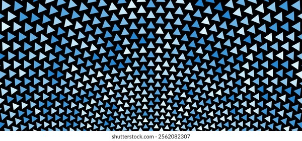 Dark abstract background with blue triangles.