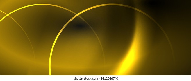 Fondo abstracto oscuro con luces de neón de color brillante y líneas. Fondo brillante, plantilla de tecnología vector futurista