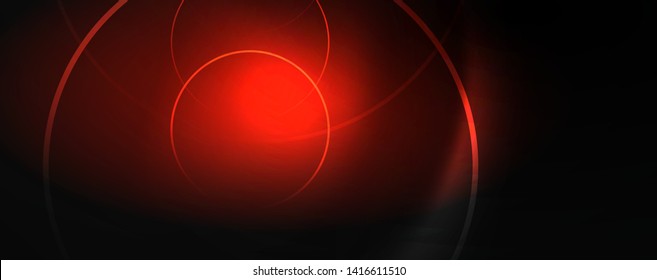 Dark abstract background with bright color neon lights and lines. Glowing background, vector futuristic techno template