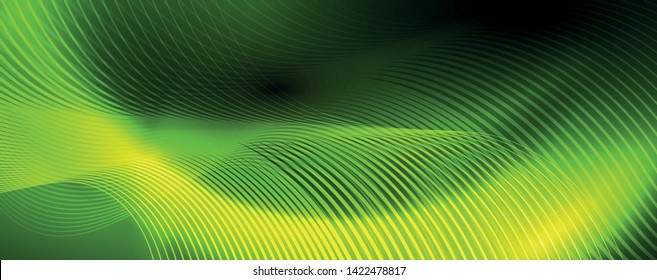 Fundo abstrato escuro com luzes de néon de cores brilhantes e linhas. Plano de fundo brilhante, vetor futurista techno template