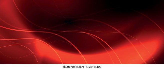 Dark abstract background with bright color neon lights and lines. Glowing background, vector futuristic techno template