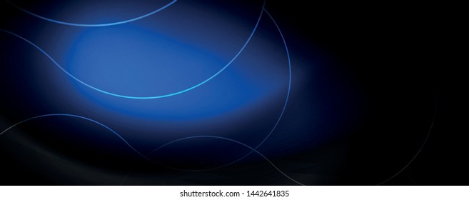 Dark abstract background with bright color neon lights and lines. Glowing background, vector futuristic techno template
