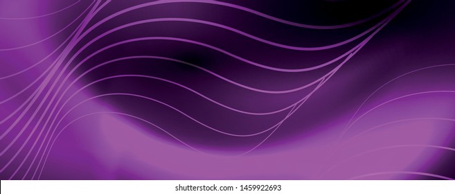 Fondo abstracto oscuro con luces de neón de color brillante y líneas. Fondo brillante, plantilla de tecnología vector futurista