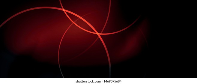 Dark abstract background with bright color neon lights and lines. Glowing background, vector futuristic techno template