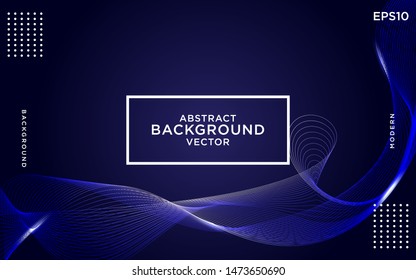 Dark abstract background with bright color neon lights and lines. Glowing background, vector futuristic techno template